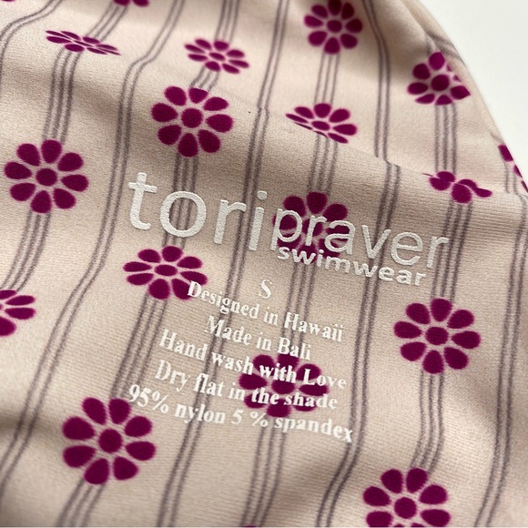 Tori Praver Striped Floral Bikini Top - Picture 9 of 11